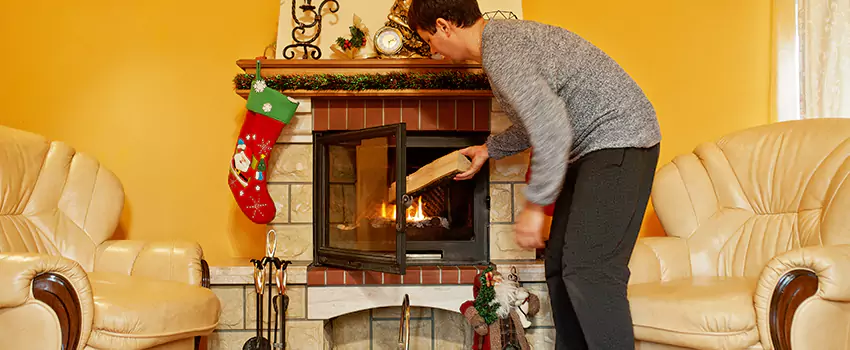 Rusted Metal Fireplace Restoration in Roanoke, Virginia